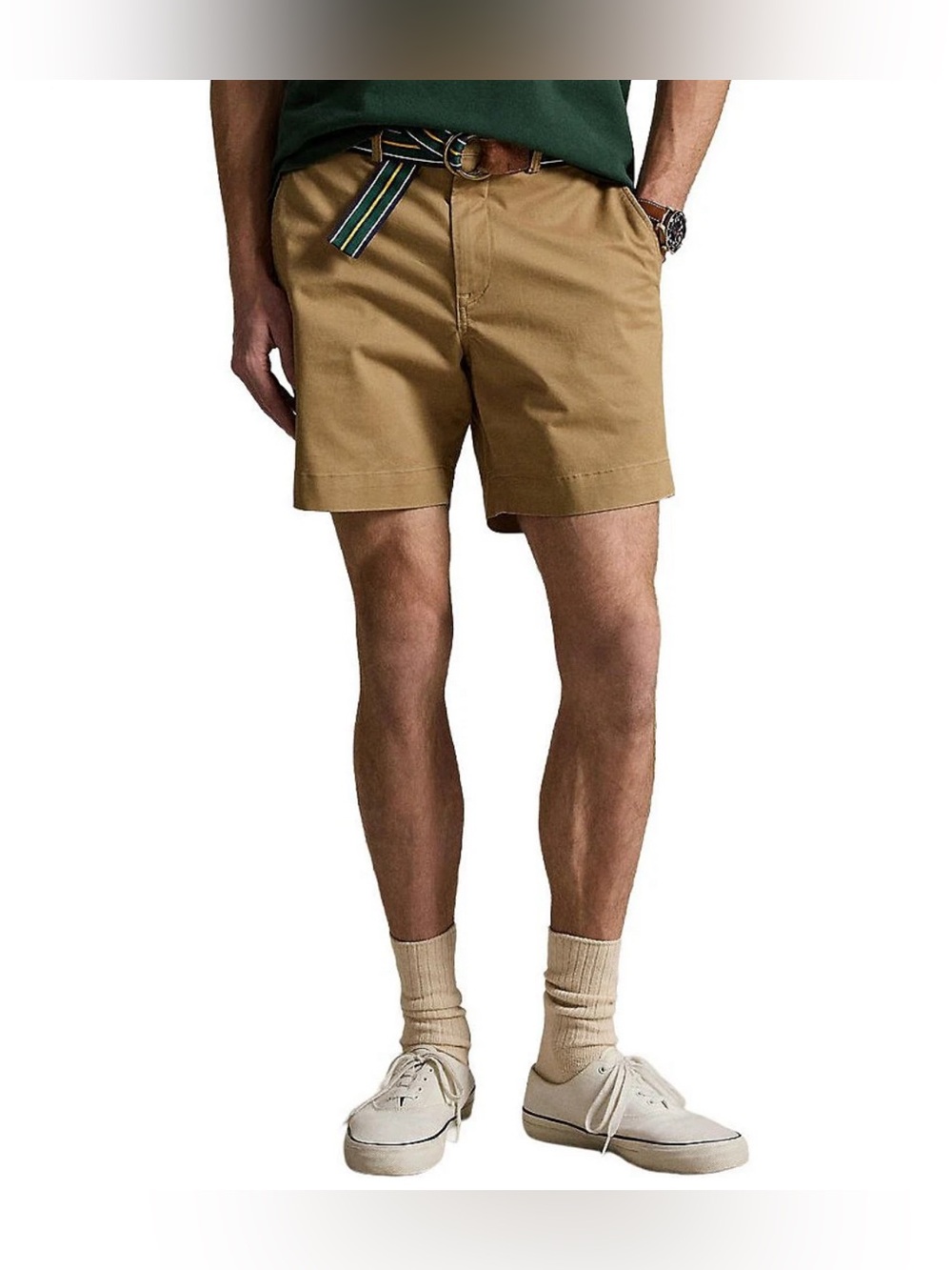 Polo Ralph Lauren Men’s Khaki Flat-Front Chino Shorts